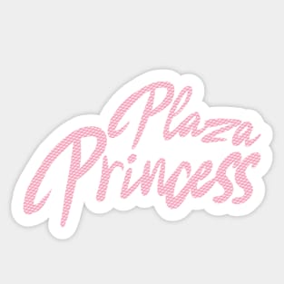 Plaza Princess (pink and whited checked) Sticker